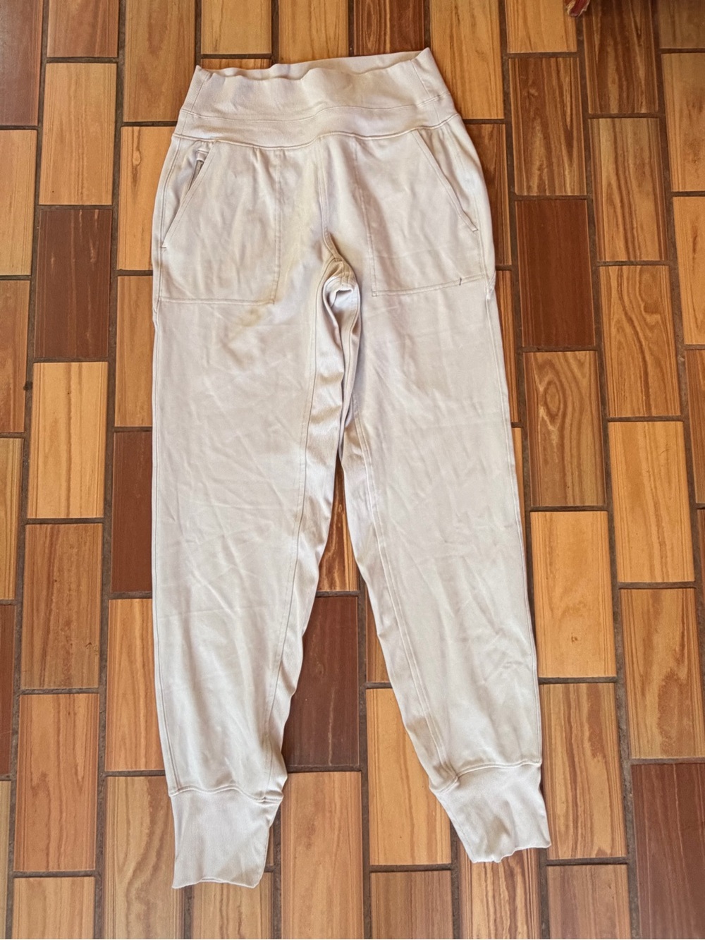 Athleta Light Beige Women's Jogger Track Pants